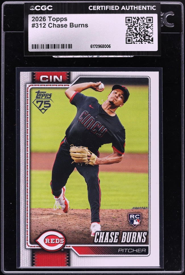 2026 Topps Chase Burns ROOKIE #312 CGC AUTH