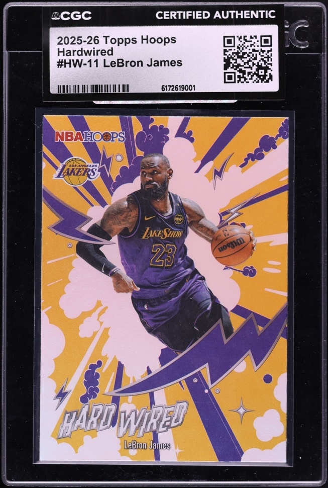 2025 Topps Hoops Hardwired LeBron James #HW-11 CGC AUTH