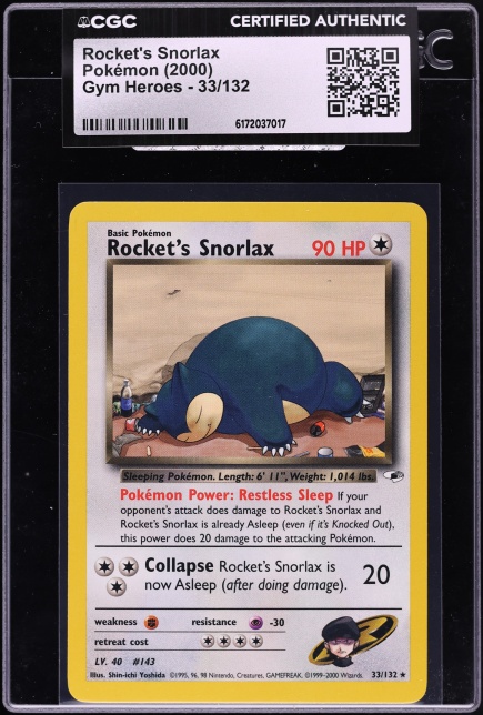 1999 snorlax pokemon card RECORD SALE: We just sold this Pokmon Jungle 1st Edition Holo in a PSA 10 for a record $76,636 in our auction. This sale is the all-time record for a this card is the perfect way to showcase your collection. Snorlax 1999 Pokemon Jungle Holo