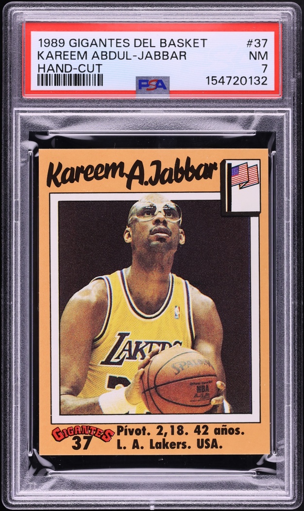 1989 Gigantes Del Basket Kareem Abdul-Jabbar #37 PSA 7 NRMT