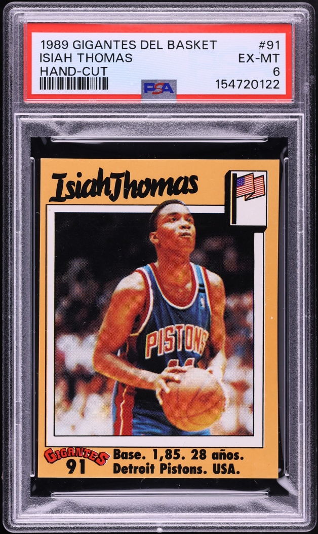 1989 Gigantes Del Basket Isiah Thomas #91 PSA 6 EXMT