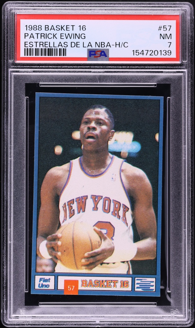 1988 Basket 16 Las Estrellas De La NBA Patrick Ewing #57 PSA 7 NRMT