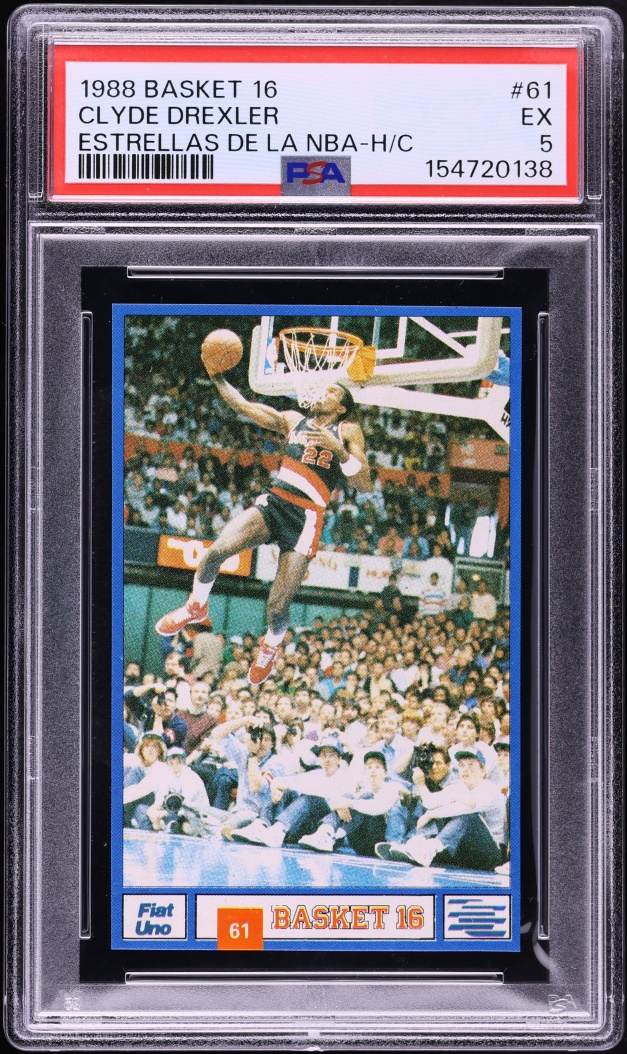 1988 Basket 16 Las Estrellas De La NBA Clyde Drexler #61 PSA 5 EX
