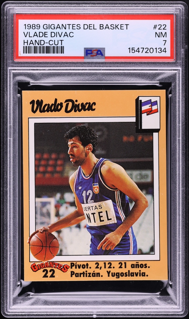 1989 Gigantes Del Basket Vlade Divac #22 PSA 7 NRMT