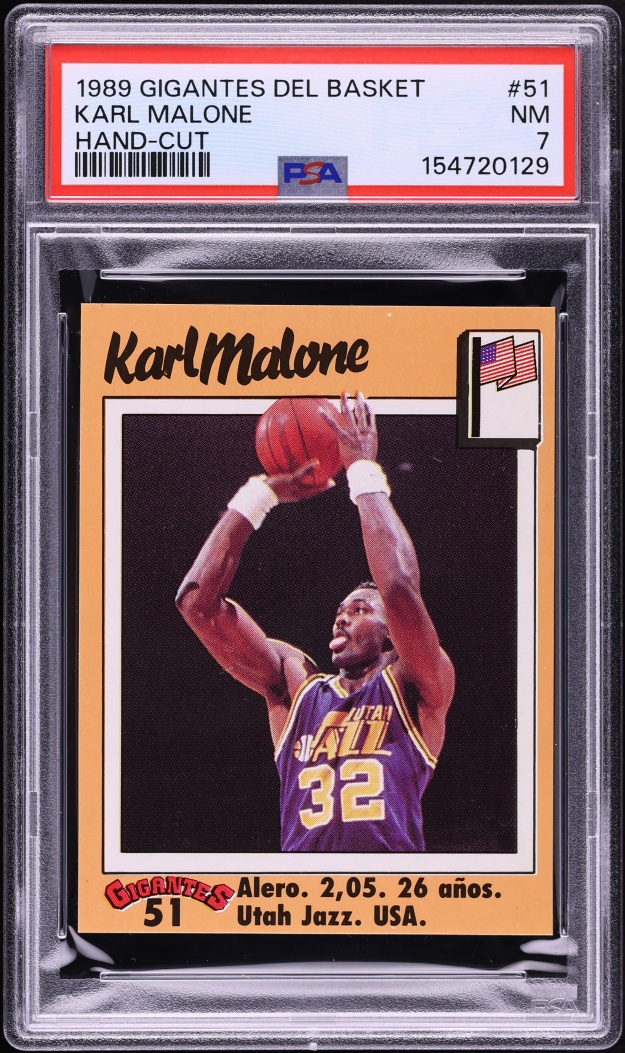 1989 Gigantes Del Basket Karl Malone #51 PSA 7 NRMT