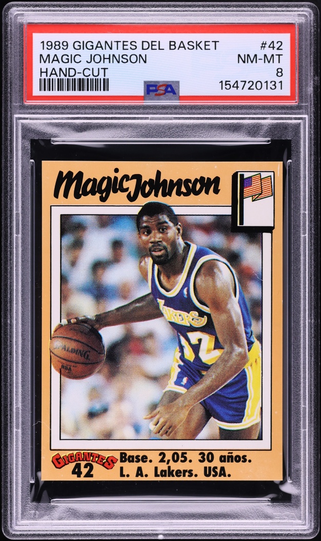 1989 Gigantes Del Basket Magic Johnson #42 PSA 8 NM-MT
