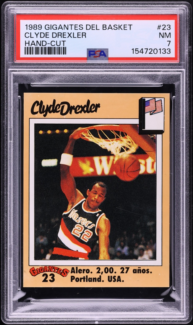 1989 Gigantes Del Basket Clyde Drexler #23 PSA 7 NRMT