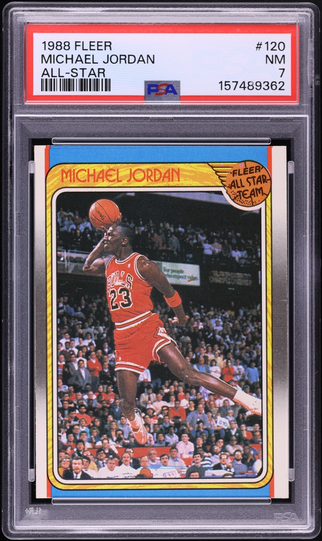 1988 Fleer All Star Michael Jordan #120 PSA 7 NRMT