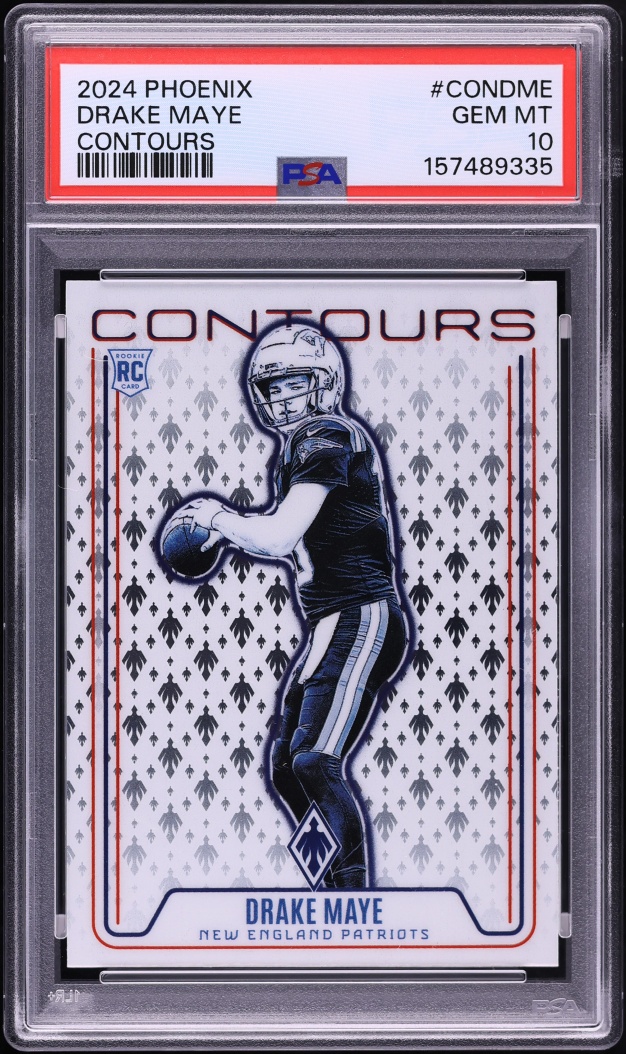 2024 Panini Phoenix Contours Drake Maye ROOKIE #CON-DME PSA 10 GEM MINT