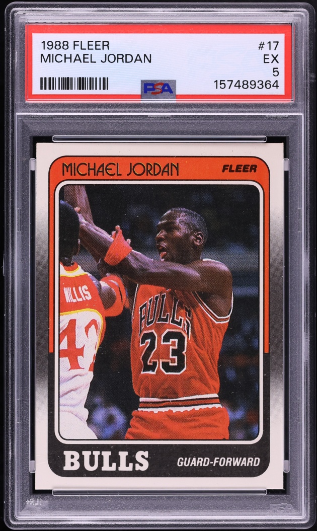 1988 Fleer Basketball Michael Jordan #17 PSA 5 EX