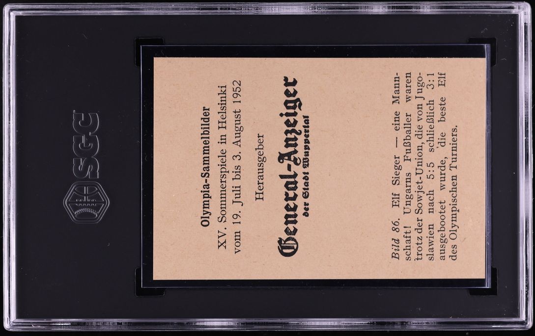 1952 General Anzeiger Olympia Ferenc Puskas Kocsis ROOKIE #86 SGC 6 EXMT