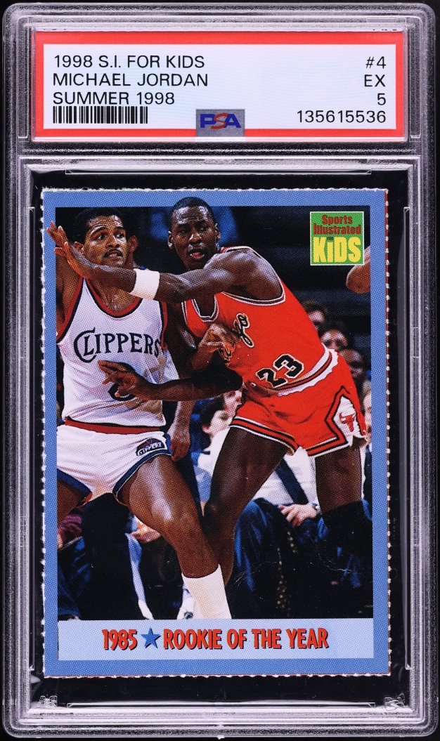 1998 Sports Illustrated For Kids Summer Michael Jordan #4 PSA 5 EX