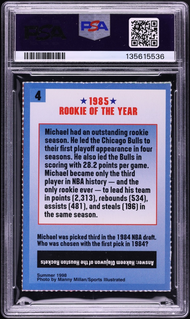 1998 Sports Illustrated For Kids Summer Michael Jordan #4 PSA 5 EX