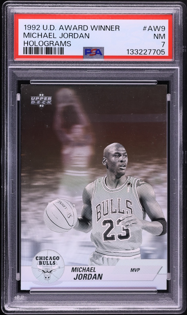 1992 Upper Deck Award Winner Holograms Michael Jordan #AW9 PSA 7 NRMT