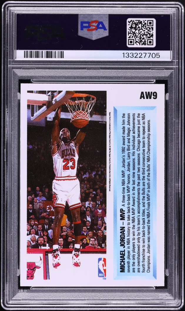 1992 Upper Deck Award Winner Holograms Michael Jordan #AW9 PSA 7 NRMT