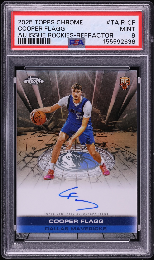 2025 Topps Chrome Refractor Cooper Flagg ROOKIE AUTO #TAIR-CF PSA 9 MINT