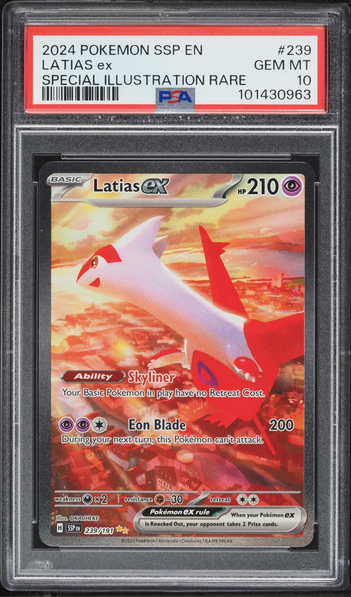 2024 Pokemon Scarlet & Violet Surging Sparks SIR Latias ex #239 PSA 10 GEM MINT