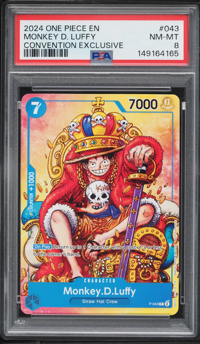 2024 One Piece Promo Convention Exclusive Monkey D. Luffy #P-043 PSA 8 NM-MT