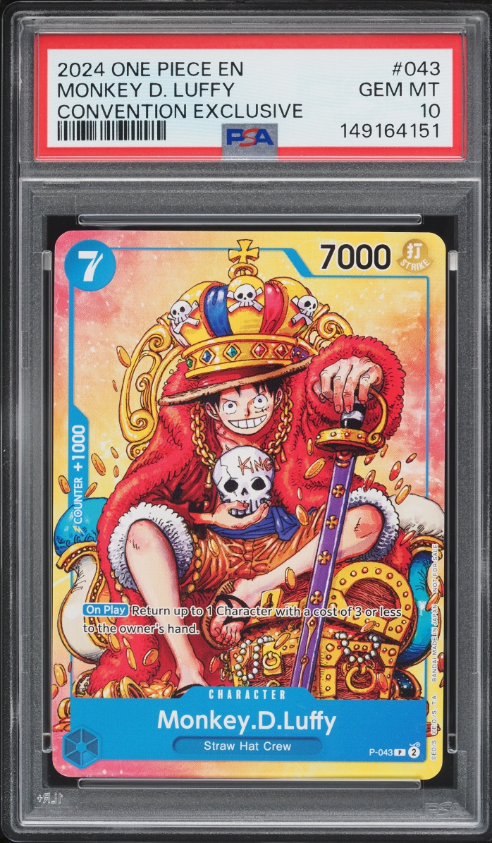 2024 One Piece Promo Convention Exclusive Monkey D. Luffy #P-043 PSA 10 GEM MINT