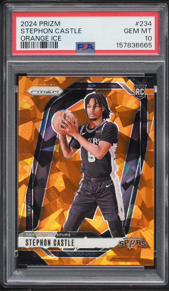 2024 Panini Prizm Orange Ice Stephon Castle ROOKIE #234 PSA 10 GEM MINT