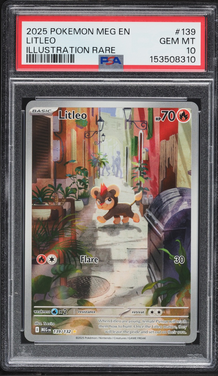 2025 Pokemon Mega Evolution IR Litleo #139 PSA 10 GEM MINT