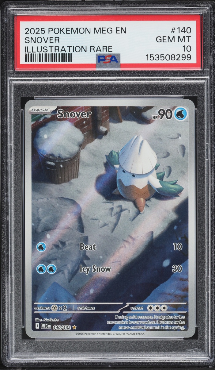 2025 Pokemon Mega Evolution IR Snover #140 PSA 10 GEM MINT