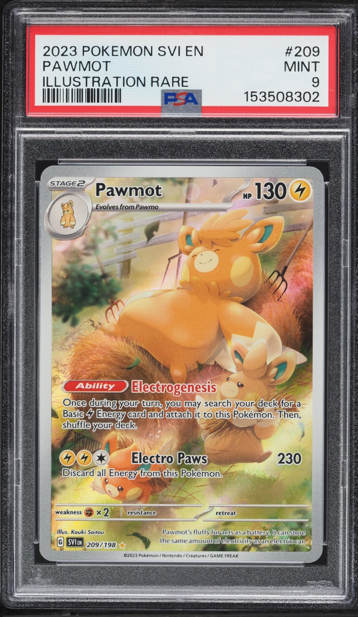 2023 Pokemon Scarlet & Violet IR Pawmot #209 PSA 9 MINT