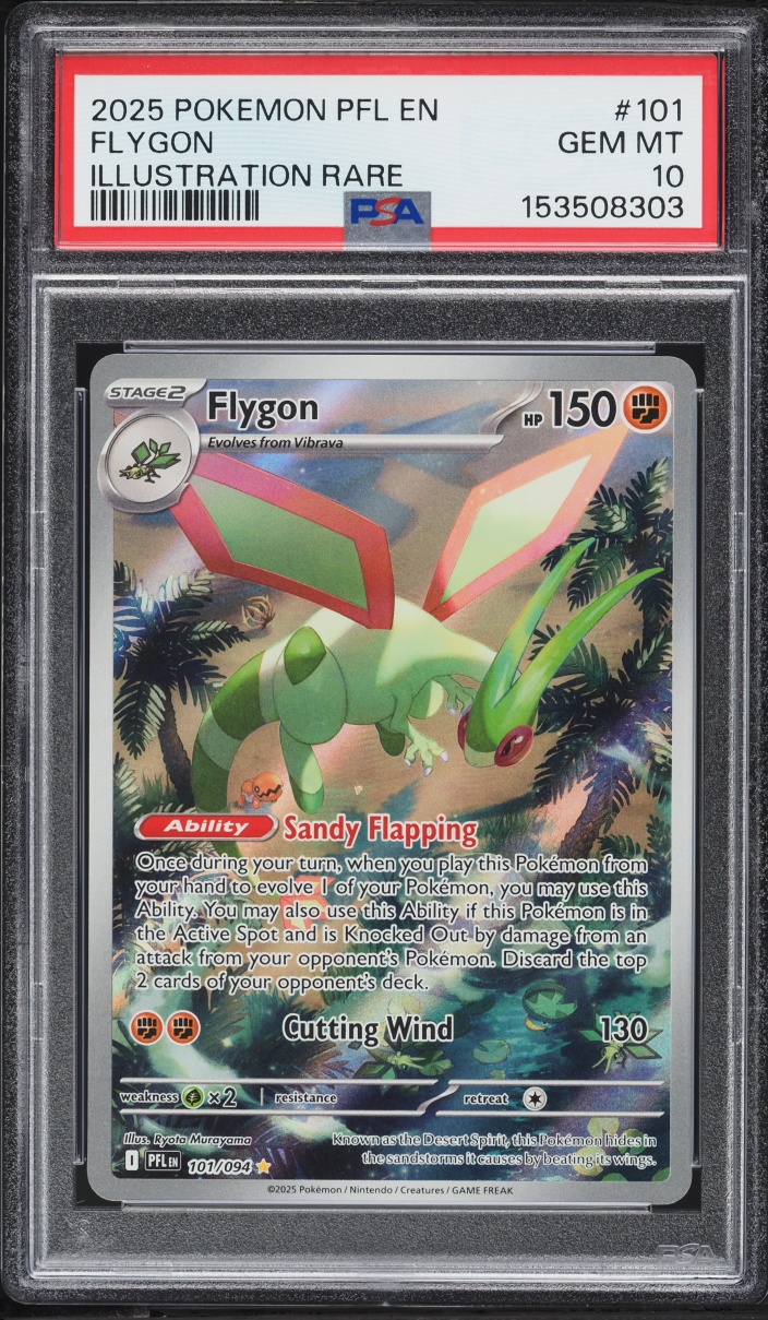 2025 Pokemon Mega Evolution Phantasmal Flames IR Flygon #101 PSA 10 GEM MINT