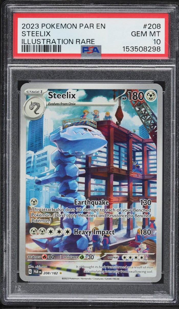2023 Pokemon Scarlet & Violet Paradox Rift IR Steelix #208 PSA 10 GEM MINT