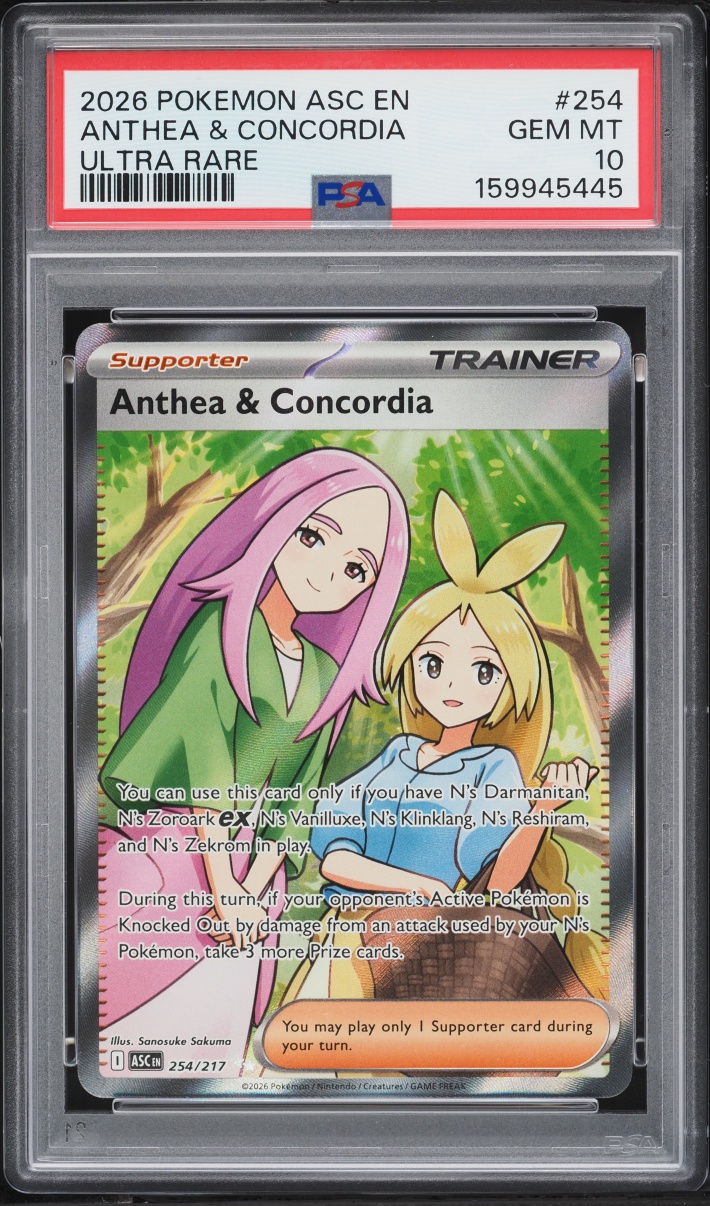 2026 Pokemon Mega Evolution Ascended Heroes Full Art Anthea & Concordia #254 PSA 10 GEM MINT