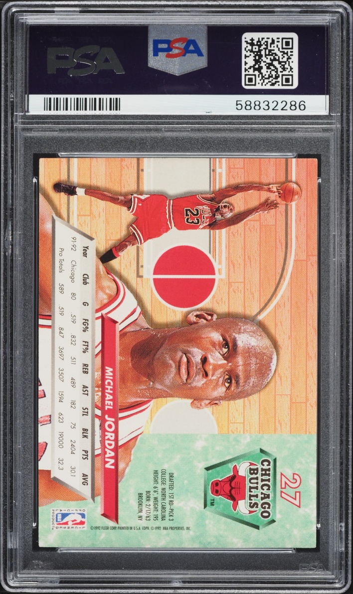 1992 Ultra Basketball Michael Jordan #27 PSA 9 MINT