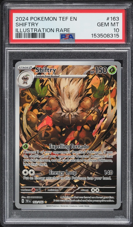 2023 Pokemon Scarlet & Violet Temporal Forces IR Shiftry #163 PSA 10 GEM MINT