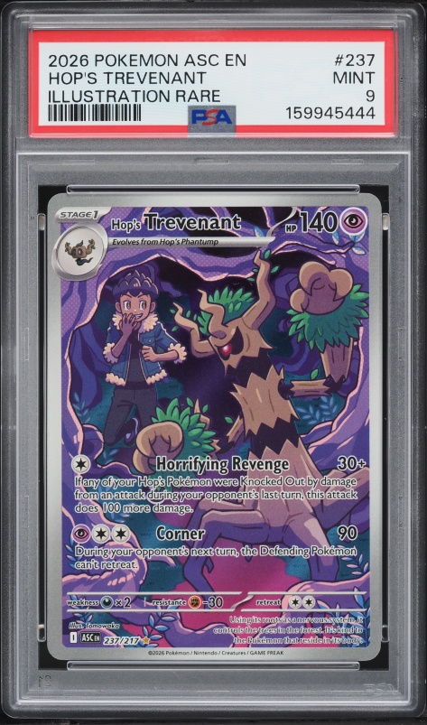 2026 Pokemon Mega Evolution Ascended Heroes IR Hop's Trevenant #237 PSA 9 MINT