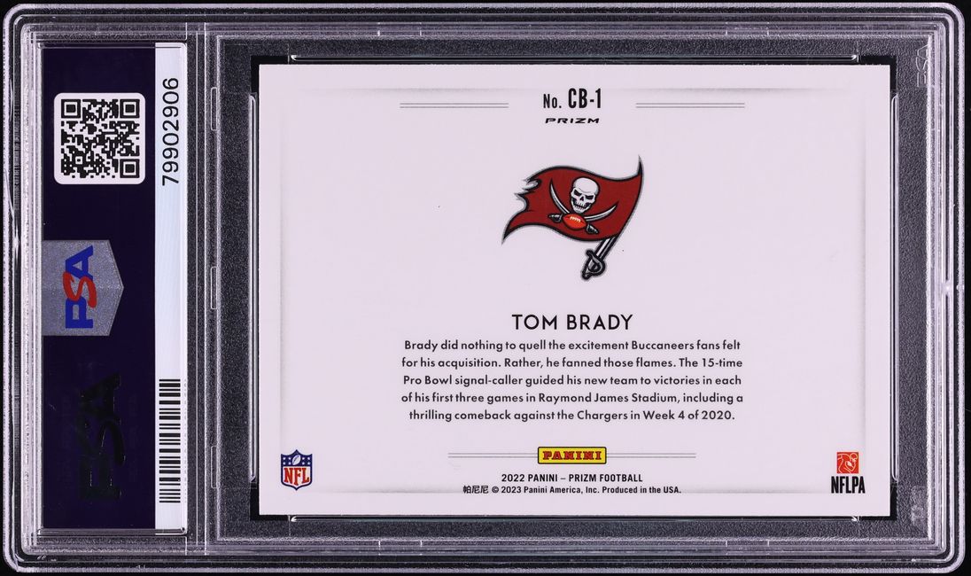 2022 Panini Prizm Color Blast Tom Brady #CB-1 PSA 9 MINT