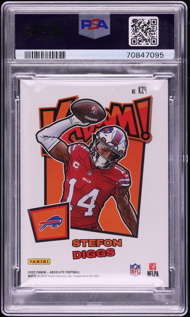 2022 Absolute Kaboom! Vertical Gold Stefon Diggs /10 #K24 PSA 10 GEM MINT