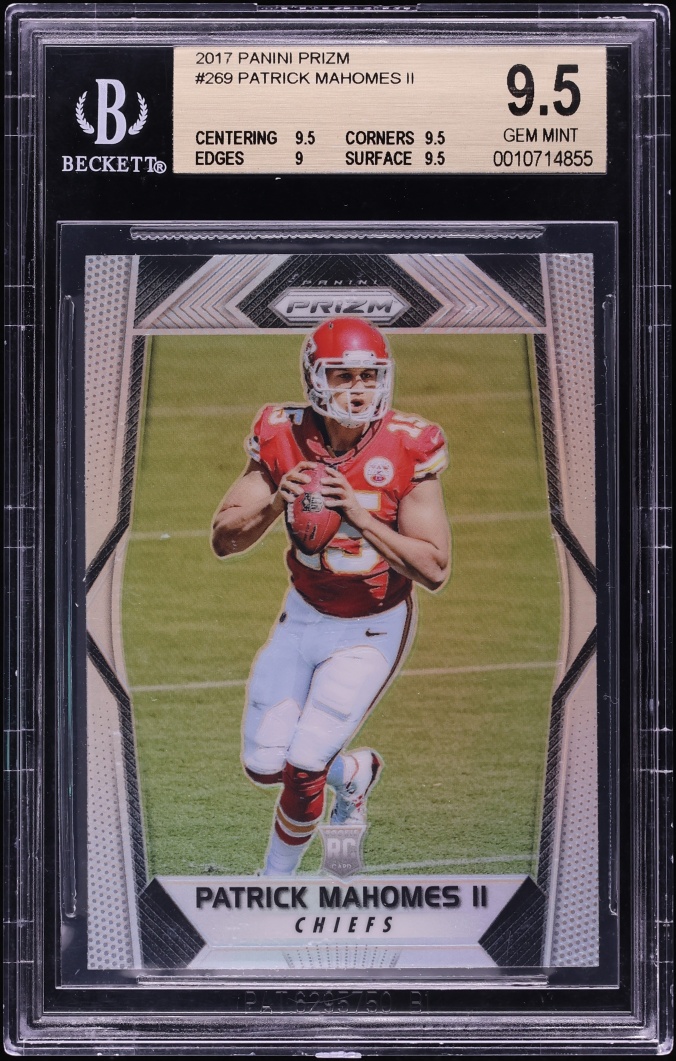 2017 Panini Prizm Patrick Mahomes Ii ROOKIE #269 BGS 9.5 GEM MINT