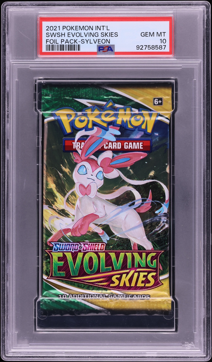 2021 Pokemon Sword & Shield Evolving Skies Foil Pack Sylveon PSA 10 GEM MINT