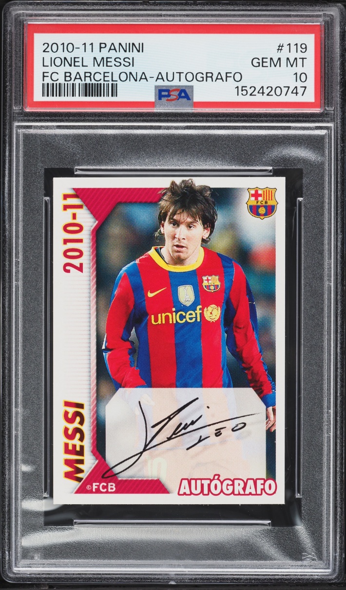 2010 Panini FC Barcelona Lionel Messi #119 PSA 10 GEM MINT