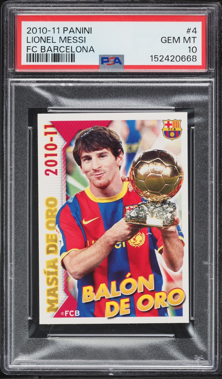 2010 Panini FC Barcelona Lionel Messi #4 PSA 10 GEM MINT