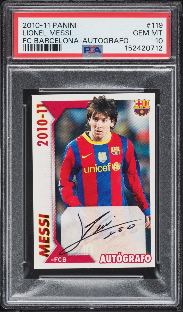 2010 Panini FC Barcelona Lionel Messi #119 PSA 10 GEM MINT