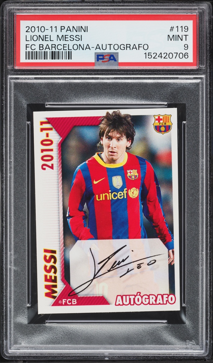 2010 Panini FC Barcelona Lionel Messi #119 PSA 9 MINT