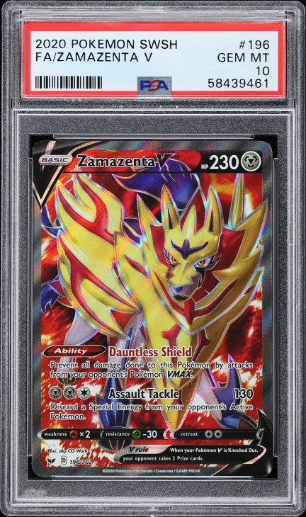 pokemon card zamazenta v gold Pokémon TCG: Sword & Shield Elite Trainer Box Plus 30 Retreat Cost CGC 9.5 Japanese Zamazenta V
