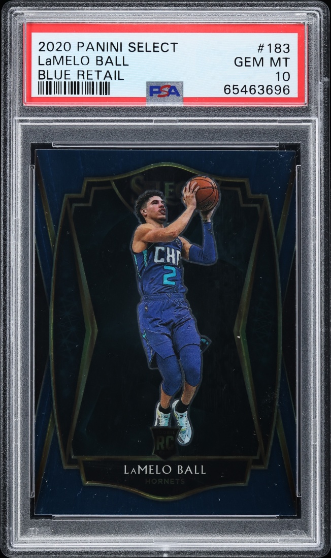 2020 Select Premier Level Blue Retail LaMelo Ball ROOKIE #183 PSA 10 GEM MINT
