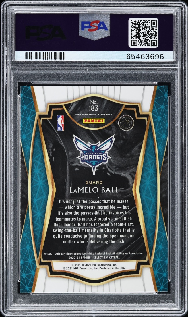 2020 Select Premier Level Blue Retail LaMelo Ball ROOKIE #183 PSA 10 GEM MINT