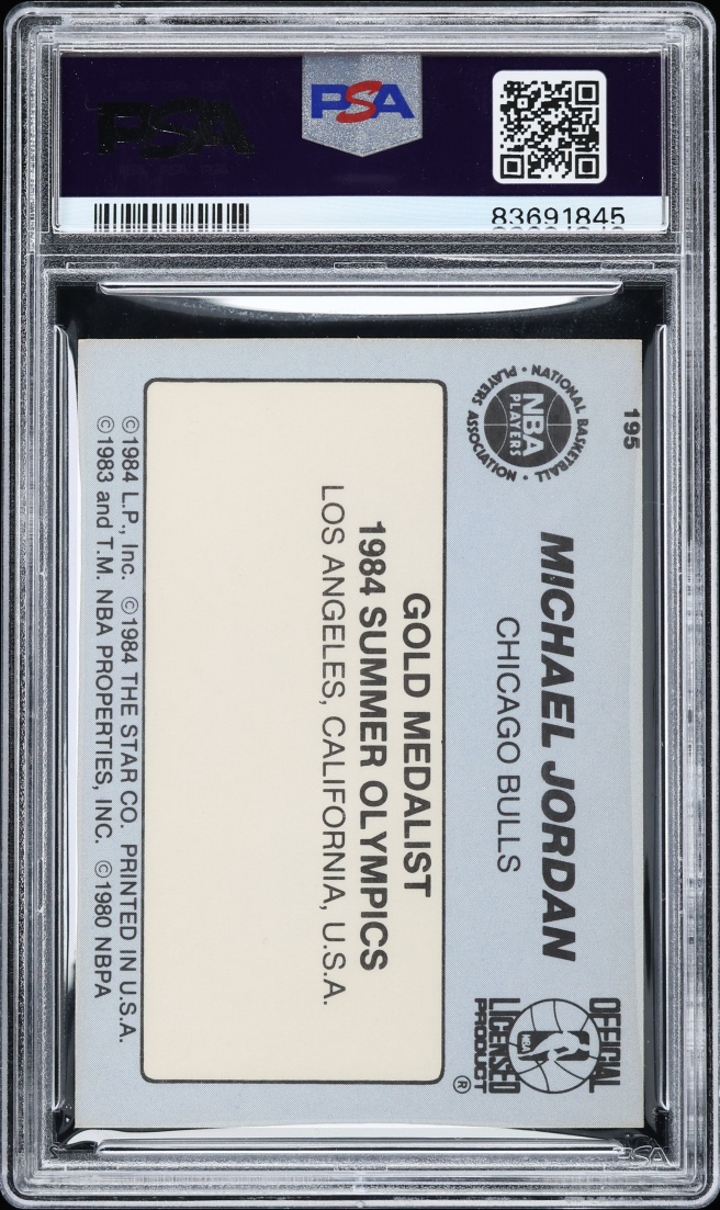 1984 Star Basketball Michael Jordan ROOKIE #195 PSA 6 EXMT