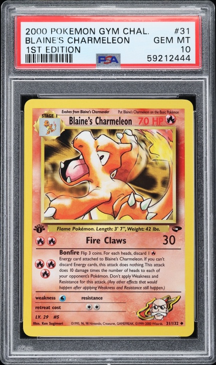 1999 charmeleon pokemon card value Going through my collection, is the right fake? I've never seen one that light and with 1999-2000 : r/pokemoncardcollectors 00517105 Grade 2000 Pokemon Gym Challenge 1st