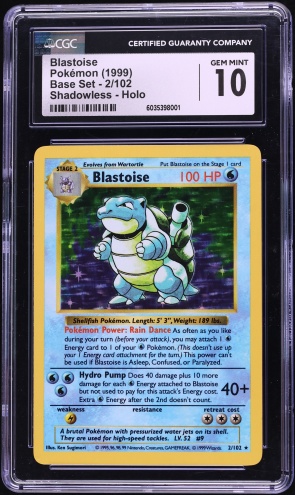 1995 Pokemon Japanese Topsun Green Back Blastoise #9 PSA 9 MINT on