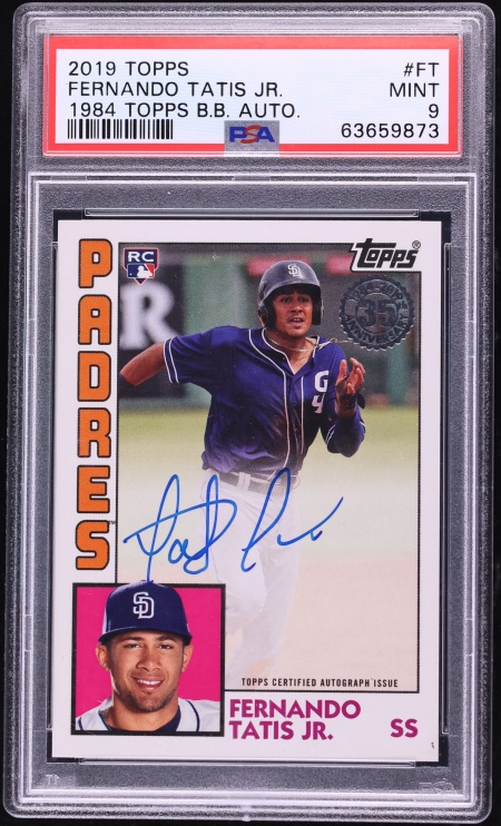 2019 Topps '84 Fernando Tatis Jr. ROOKIE AUTO #84A-FT PSA 9 MINT