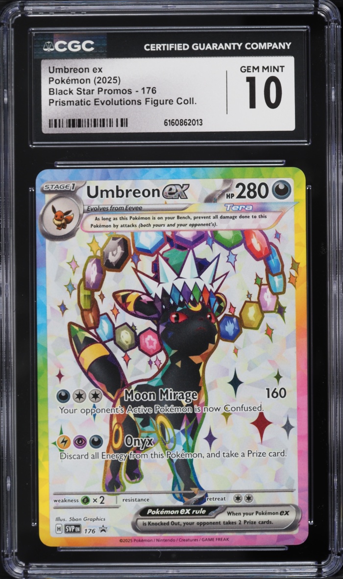 2025 Pokemon Scarlet & Violet Promo Prismatic Evolutions Figure Full Art Umbreon ex #176 CGC 10