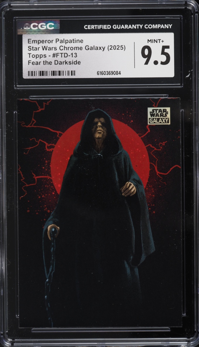 2025 Topps Chrome Star Wars Galaxy Fear The Darkside Emperor Palpatine #FTD-13 CGC 9.5 MINT+